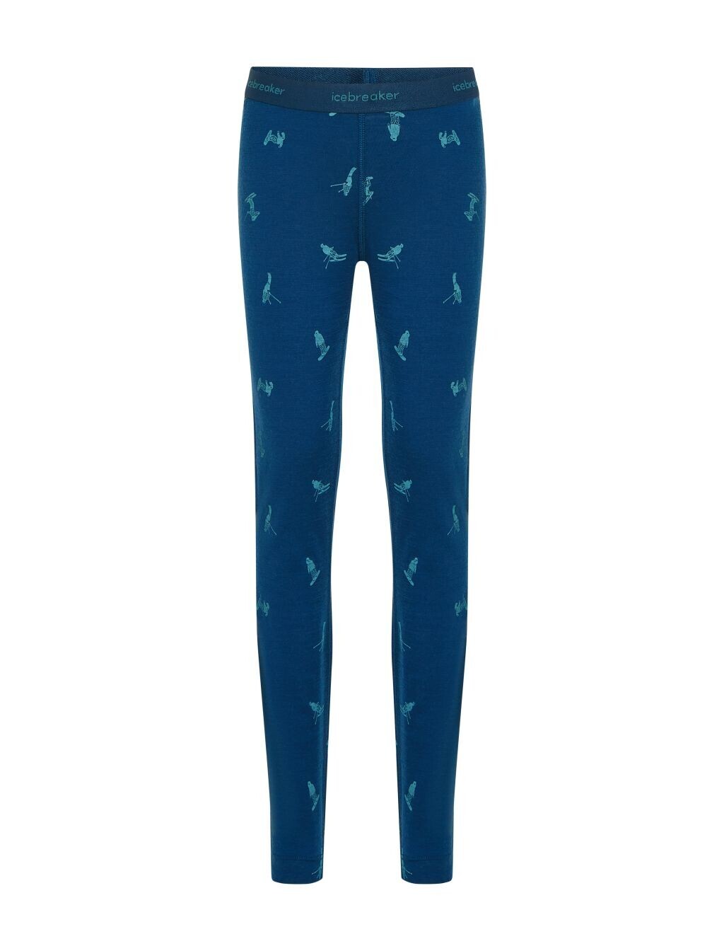 ICEBREAKER Kids 200 Oasis Leggings Snow Day, Atlantis/Topaz/Aop velikost: 10