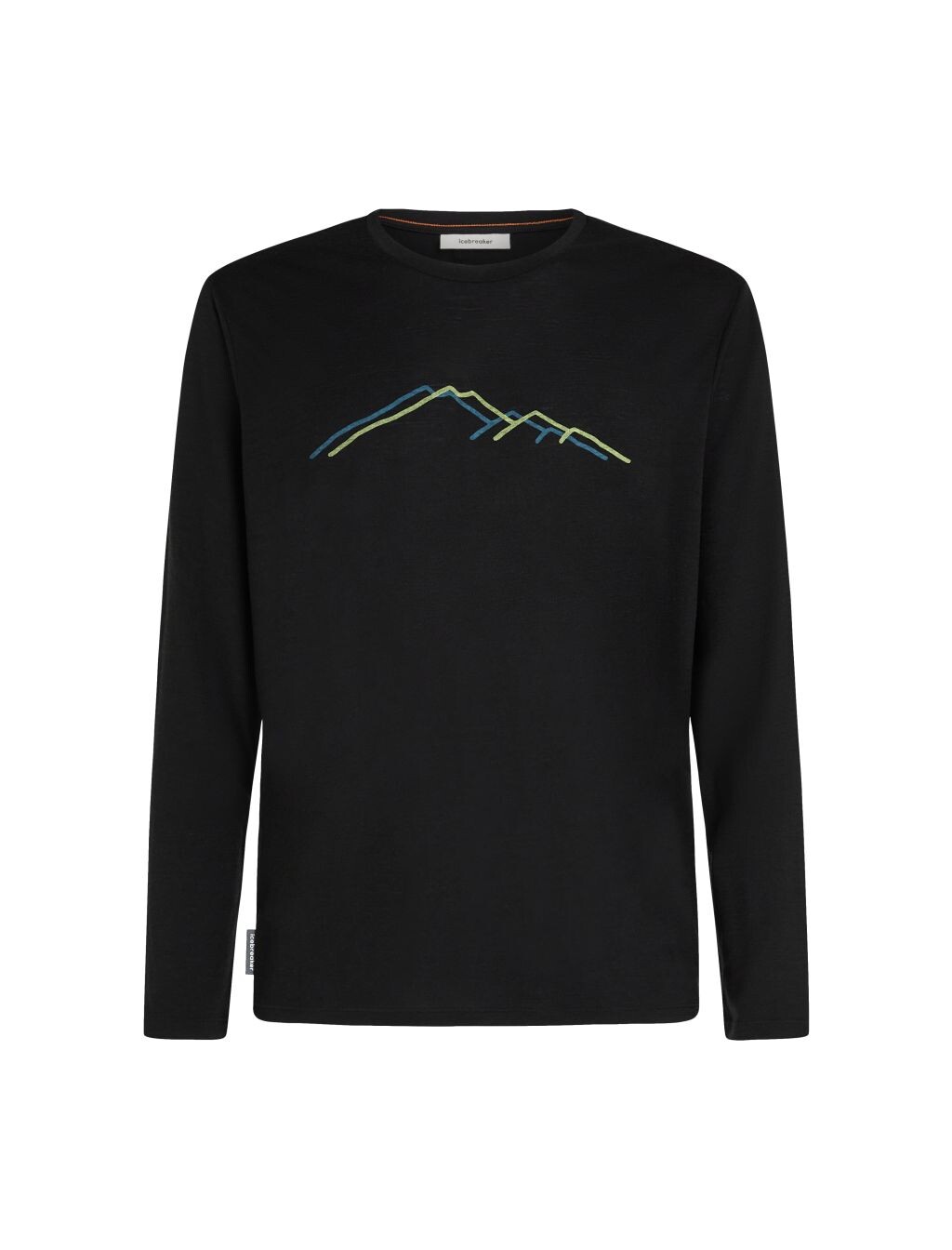 ICEBREAKER Mens 150 Tech Lite LS Tee Rain Ridge, Black velikost: L