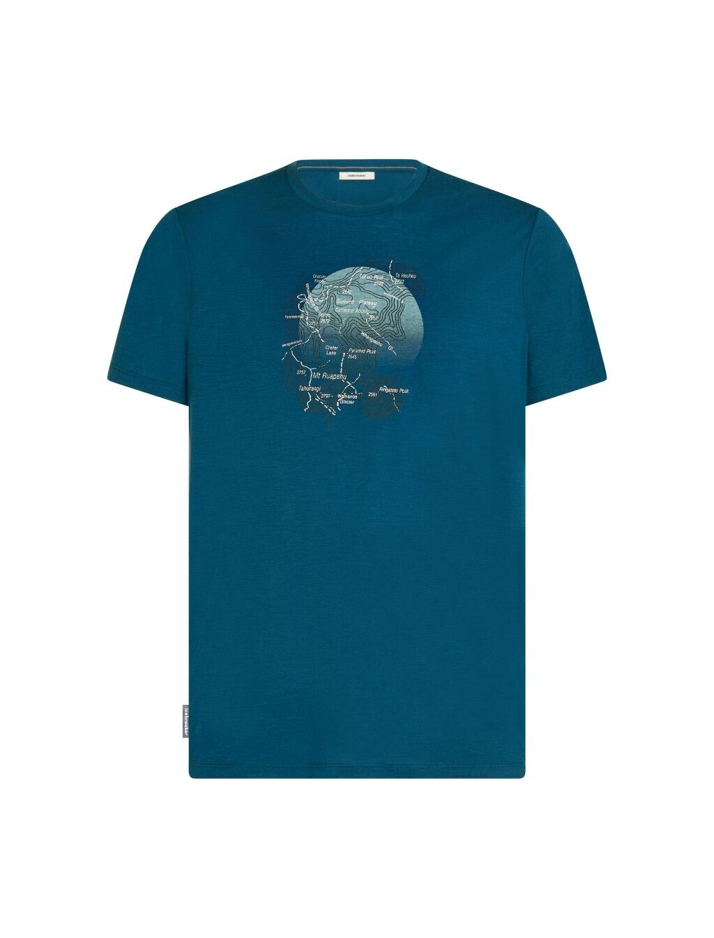 ICEBREAKER Mens 150 Tech Lite SS Tee Ruape Rou, Atlantis velikost: L
