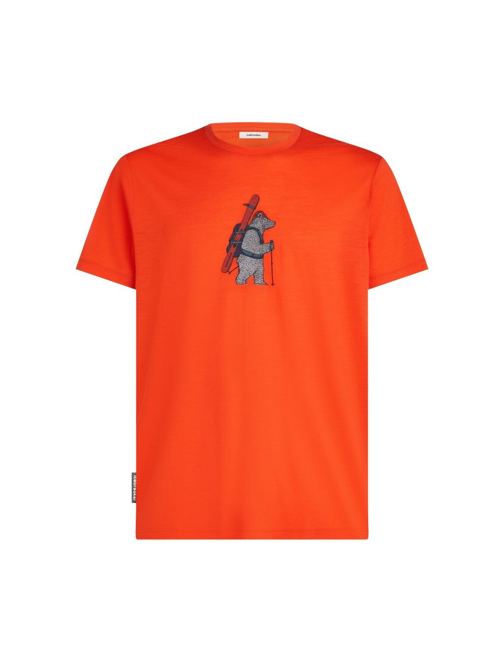 ICEBREAKER Mens 150 Tech Lite SS Tee Bear Tour, Fervid velikost: L