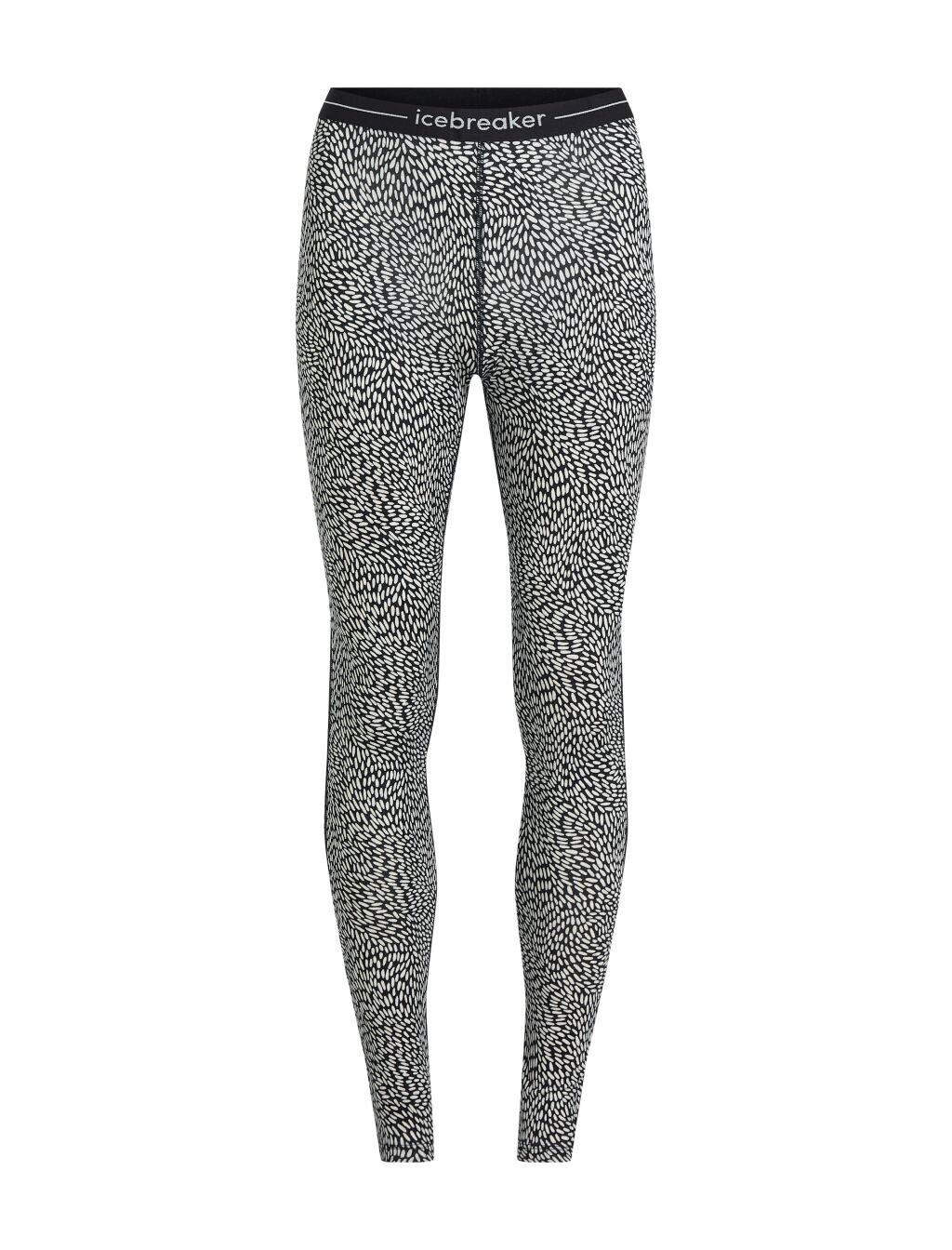 ICEBREAKER Wmns 200 Oasis Leggings Flock AOP, Midnight Navy/Snow/Aop velikost: M