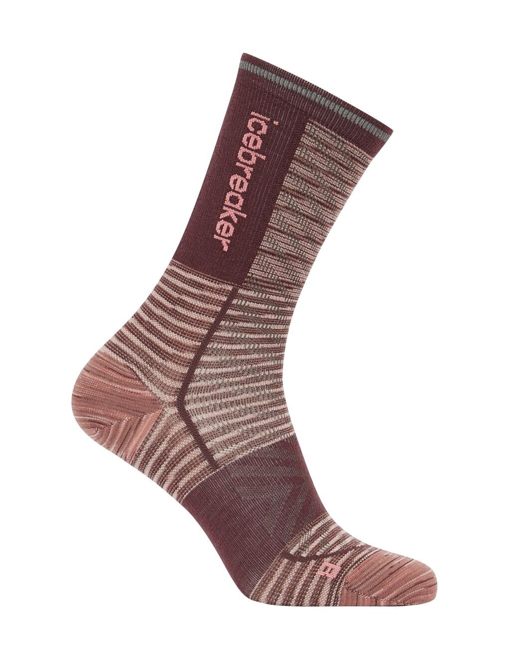 ICEBREAKER Wmns Run+ Ultralight Crew Fusion Dye, Summit Fd/Java/Acid Pink velikost: L