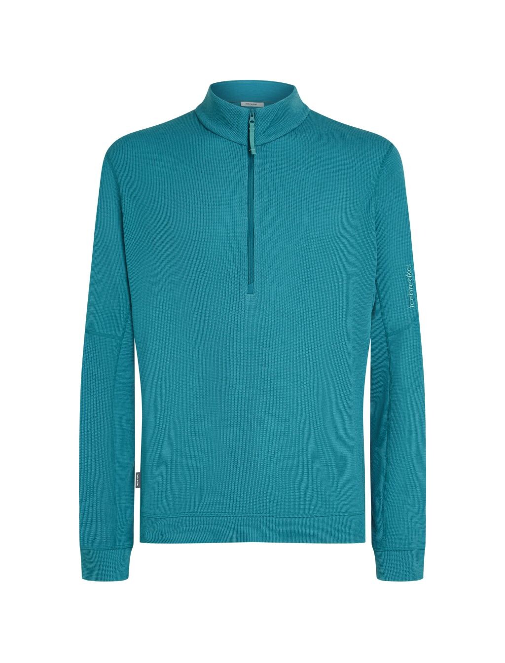 ICEBREAKER Mens 260 Waffle Knit Wander LS Half Zip, Topaz velikost: L