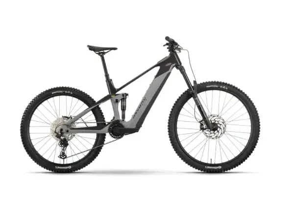 Raymon Tarok celoodpružené elektrokolo Grey sparkle/Carbon/Citron vel. M