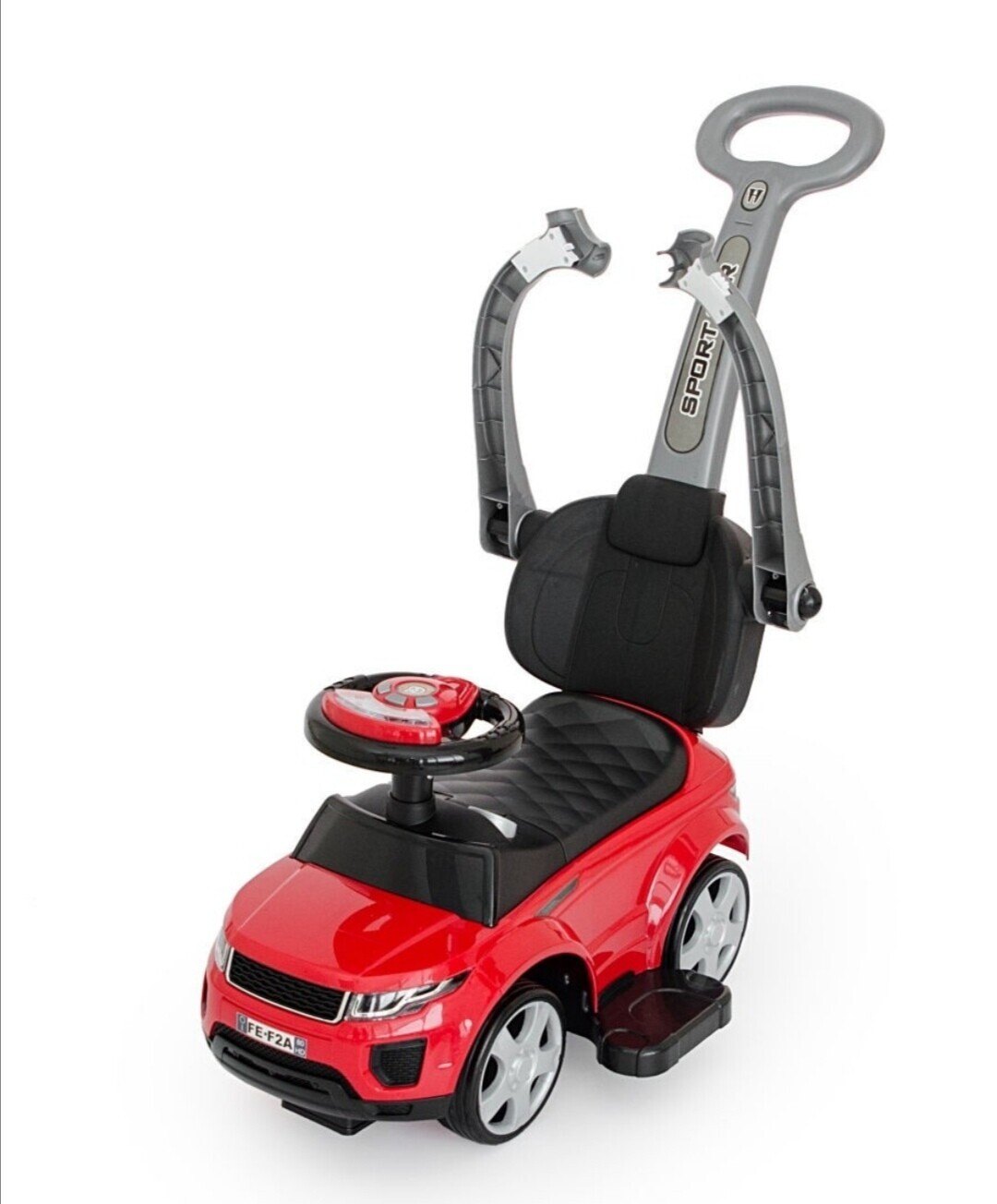 Mamido Mamido Odrážedlo Sport Car s vodící tyčí 3v1 GUMOVÉ kola červené