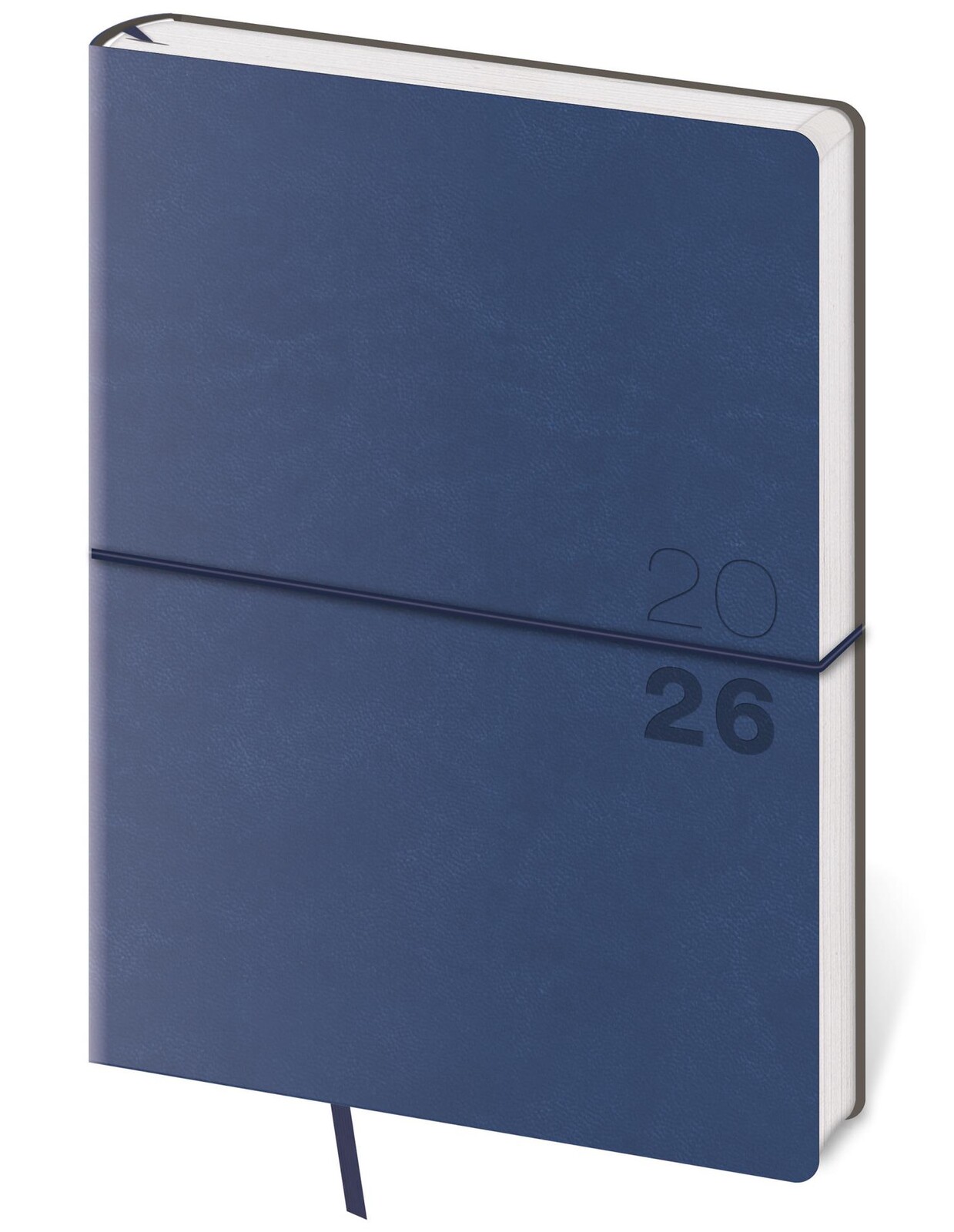 Týdenní diář 2024 Flexio - A5, tmavě modrý, s gumičkou