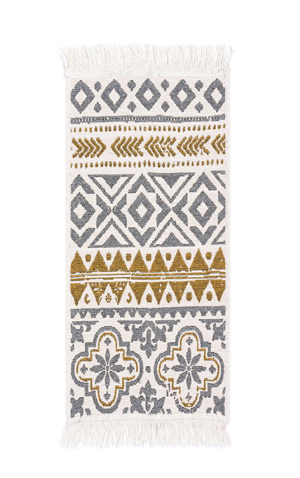 Kobereček / koupelnový kobereček ORIENT 7 žlutý / šedý