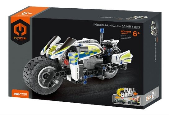 Stavebnice iM.MASTER policejní motorka na zpětné natažení