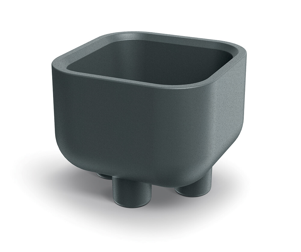 Ethick Květináč s nožičkami MOLTA SQUARE 48 cm, grafit