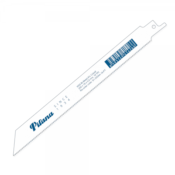 Pilové listy na ocel šavlové, 200 x 19 x 1,3 mm, různé ozubení, sada 5 ks - PILANA