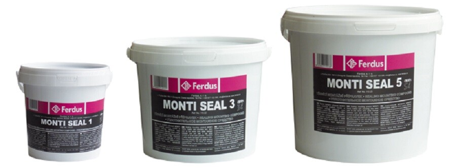 Těsnicí montážní přípravek MONTI SEAL, černý, různé objemy - Ferdus