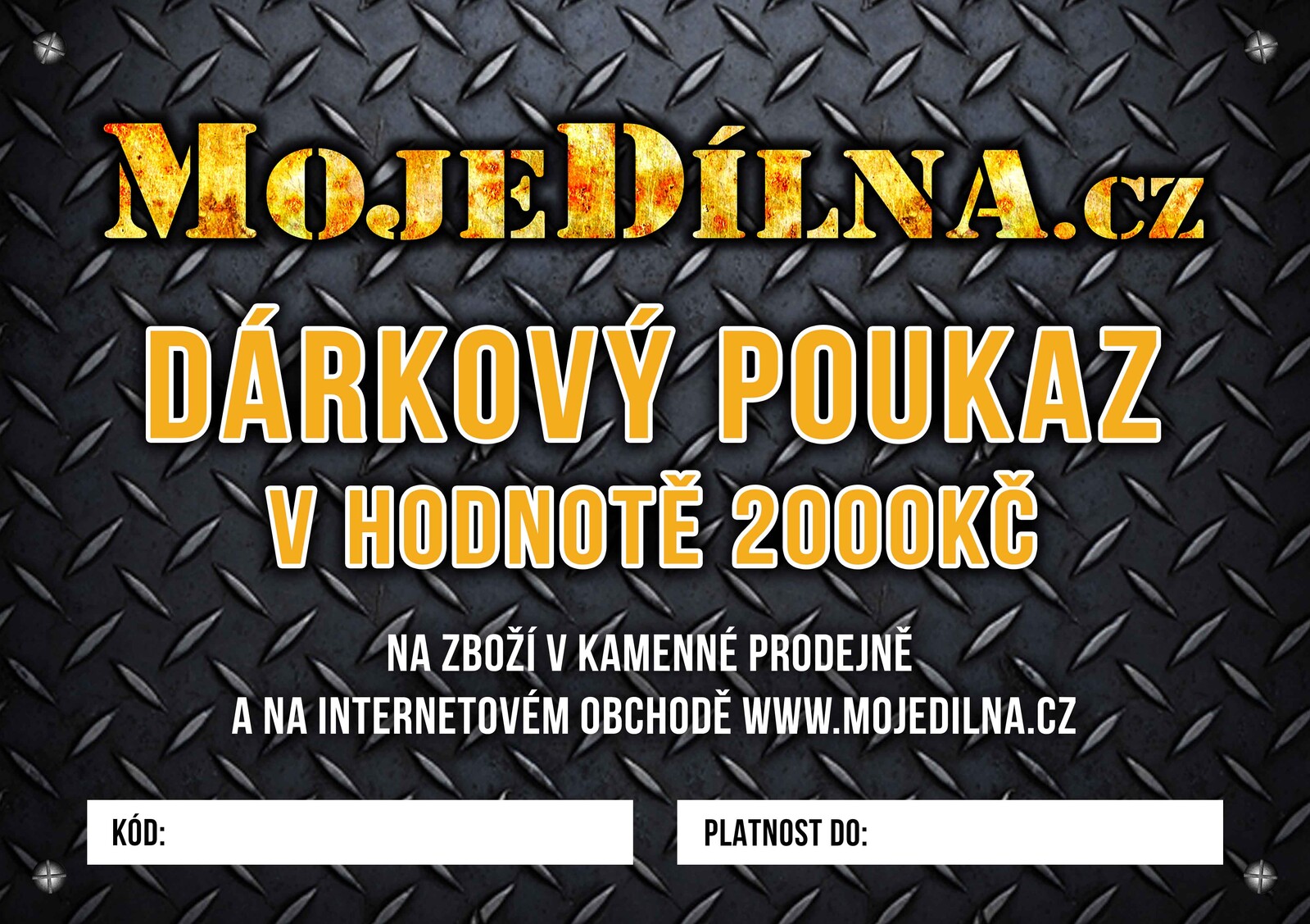 MDtools Dárkový poukaz MojeDílna.cz v hodnotě 2000 Kč