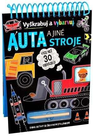 Auta a jiné stroje - Vyškrabuj a vybarvuj - Kolektiv