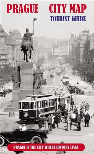 Prague city map, 1:14 000, tourist guide