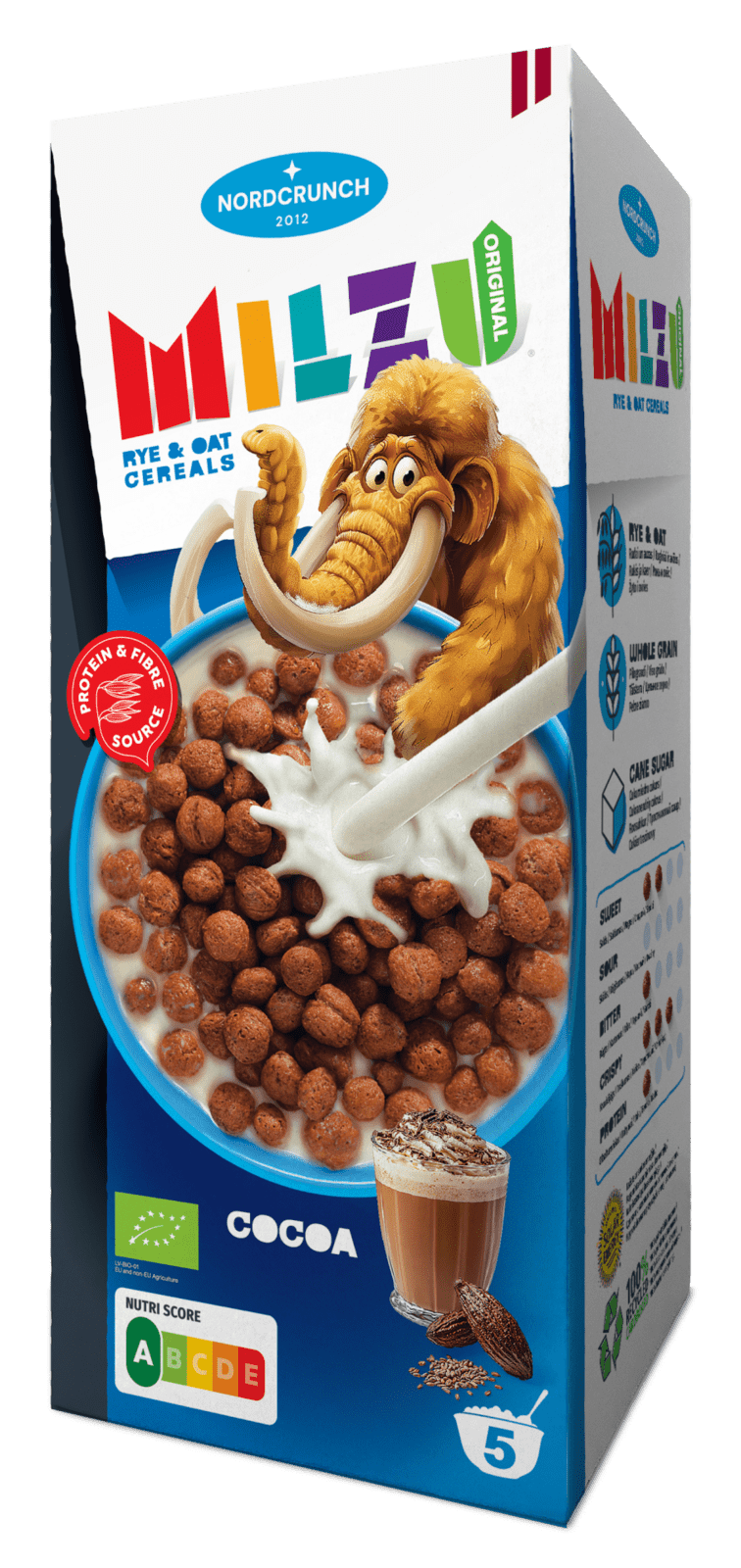 NORDCRUNCH Milzu BIO Cereální kuličky s kakaem 150 g