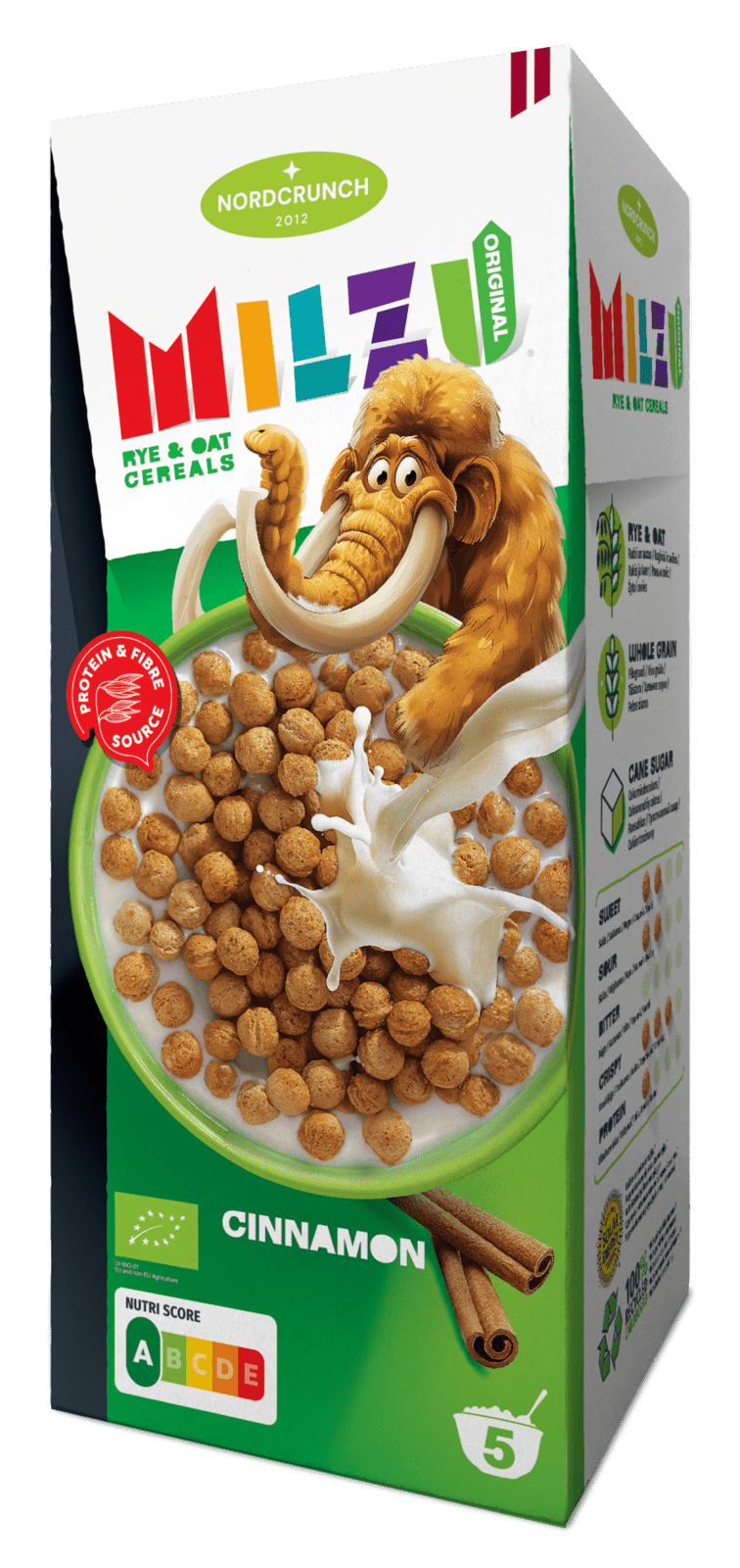 NORDCRUNCH Milzu BIO Cereální kuličky se skořicí 150 g