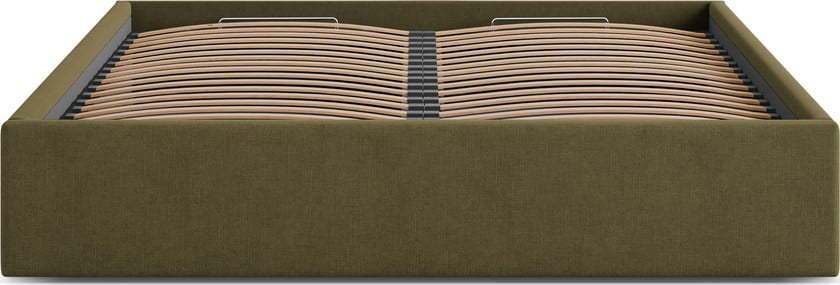 Zelená čalouněná dvoulůžková postel s úložným prostorem/bez čela s roštem 140x200 cm Susan – Micadoni