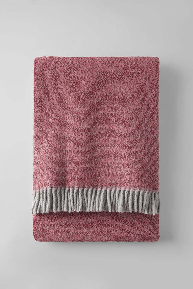 Červená/růžová deka s příměsí bavlny 140x180 cm Rennes – Euromant