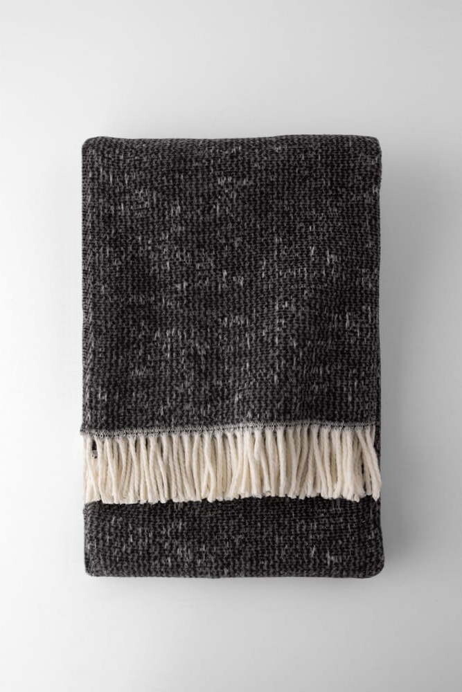 Černá deka s příměsí bavlny 140x250 cm Stellar – Euromant