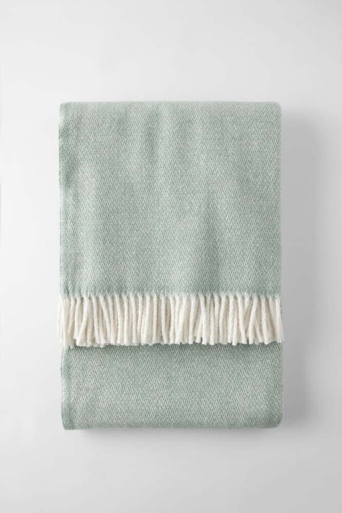 Zelená deka s příměsí bavlny 140x180 cm Espiga – Euromant