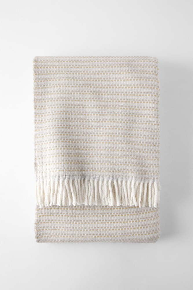 Šedobéžová deka s příměsí bavlny 140x180 cm Multi-Zen – Euromant