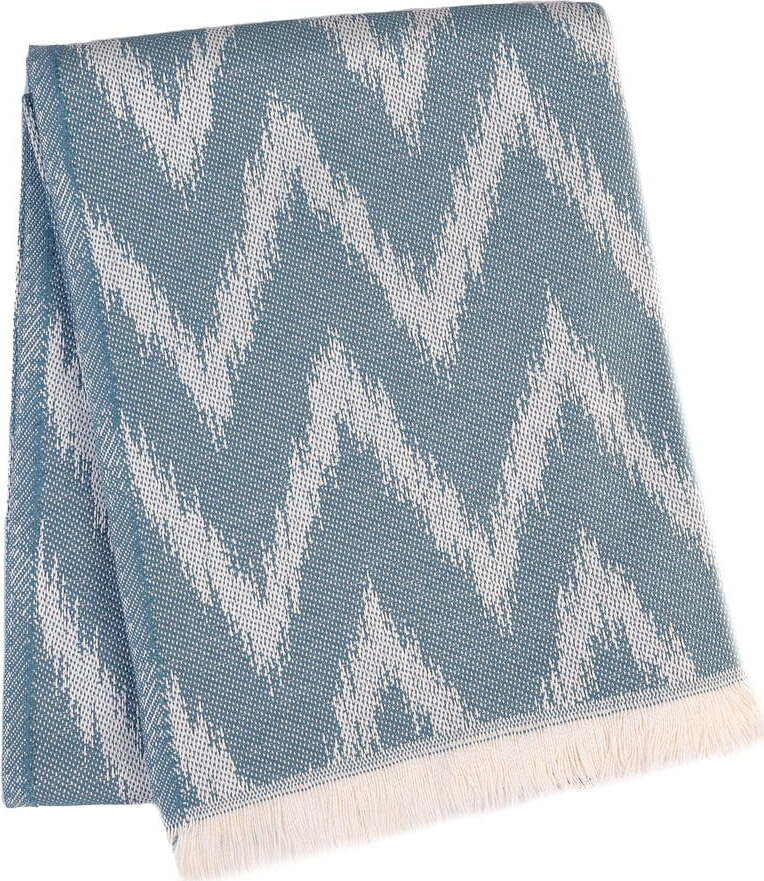 Modrá deka s příměsí bavlny 140x180 cm Mallorca – Euromant