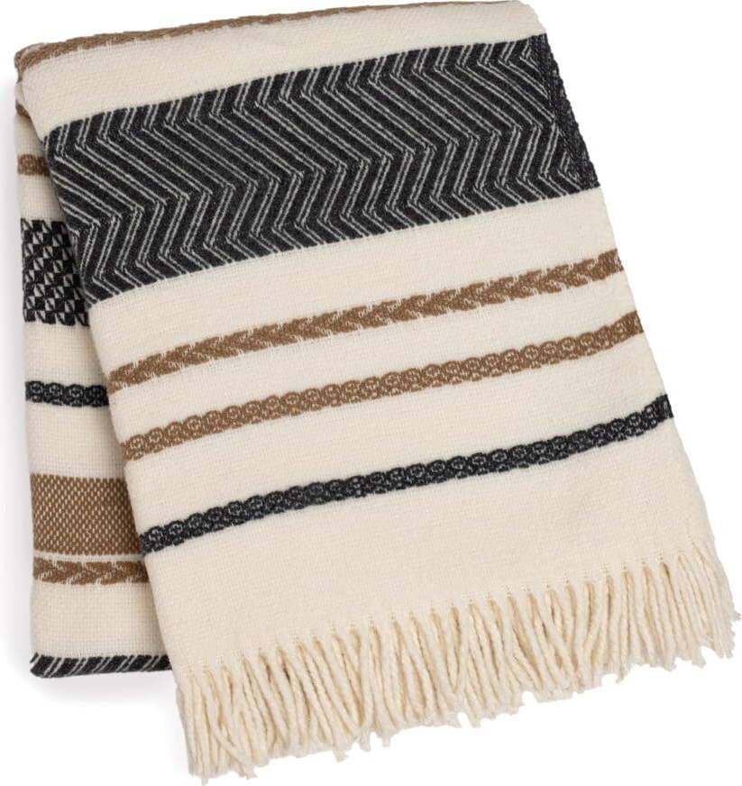 Béžová deka s příměsí bavlny 140x180 cm Luxor – Euromant