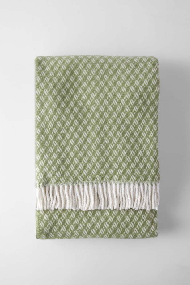 Zelená deka s příměsí bavlny 140x180 cm Nilo – Euromant