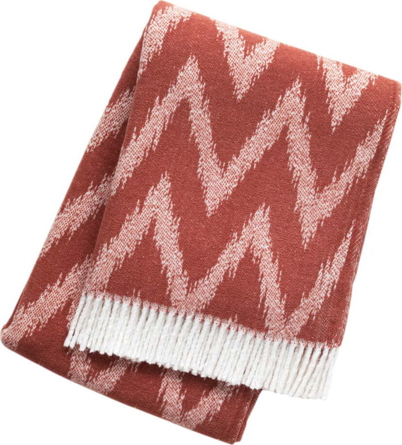 Deka s příměsí bavlny v terakotové barvě 140x180 cm Mallorca – Euromant