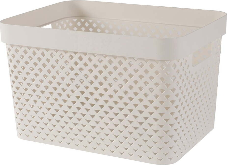 Béžový plastový úložný box 35,5x26x22 cm Pure – Curver