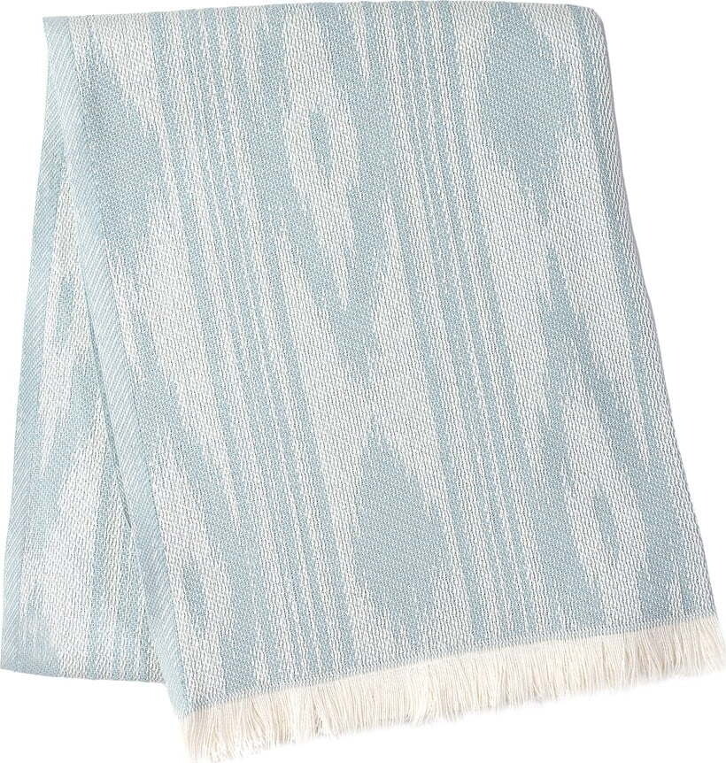 Světle modrá deka s příměsí bavlny 140x180 cm Formentera – Euromant