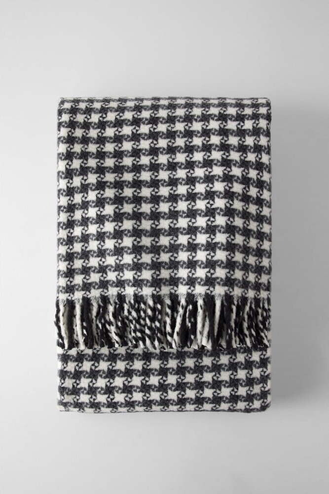 Tmavě šedá deka s příměsí bavlny 140x180 cm Emerald – Euromant