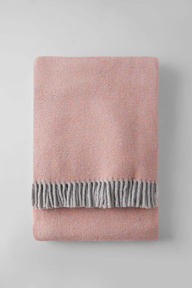 Růžová deka s příměsí bavlny 140x180 cm Rennes – Euromant