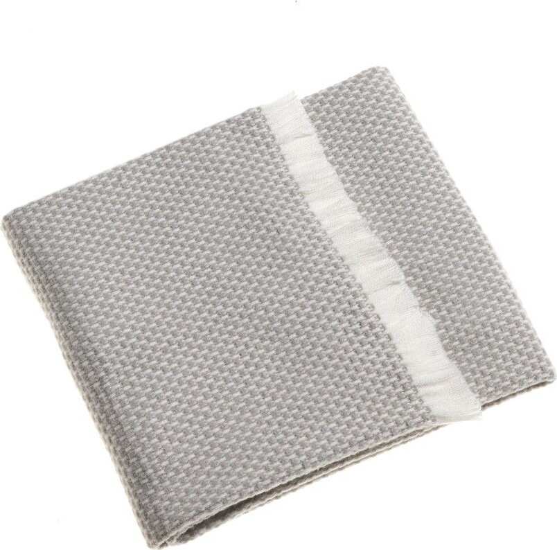 Světle šedá deka s příměsí bavlny 75x110 cm Zen – Euromant