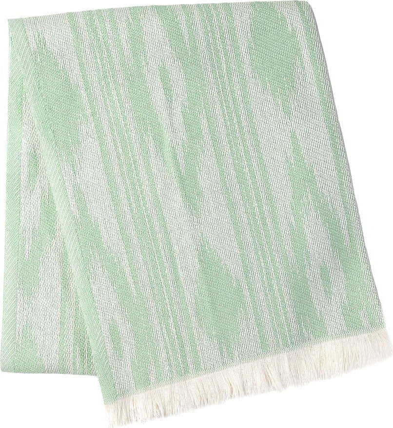 Světle zelená deka s příměsí bavlny 140x180 cm Formentera – Euromant