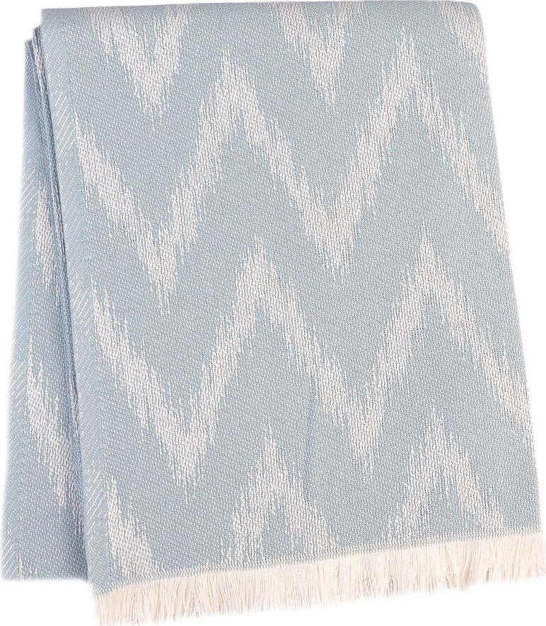 Světle modrá deka s příměsí bavlny 140x180 cm Mallorca – Euromant