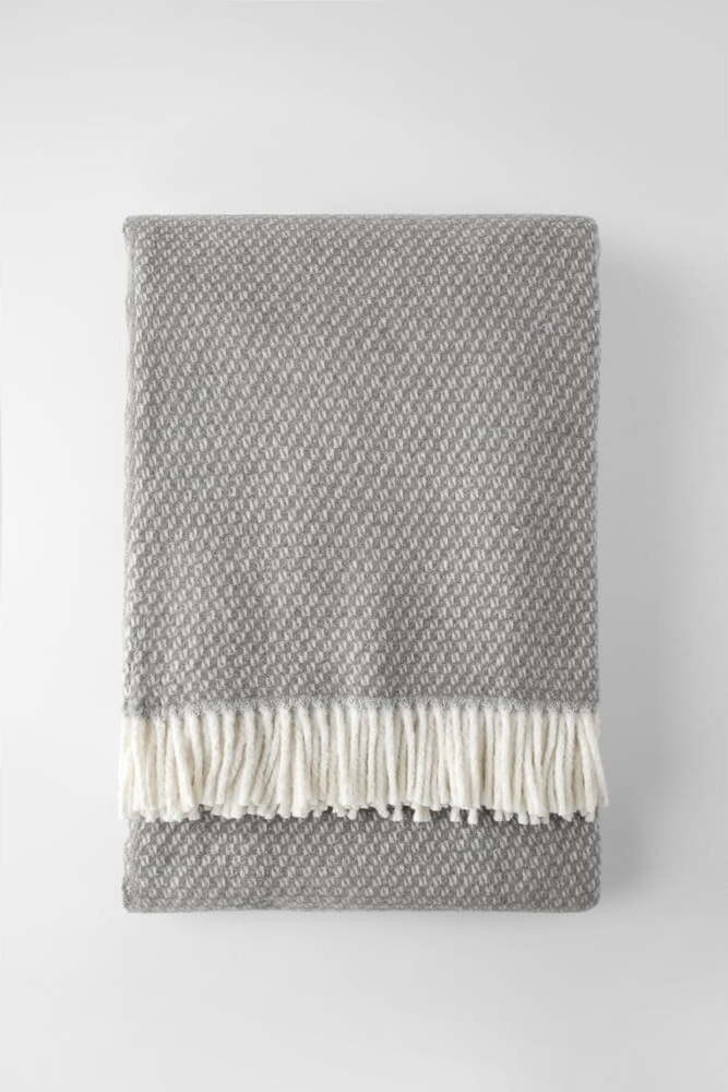 Šedá deka s příměsí bavlny 140x180 cm Wabi – Euromant