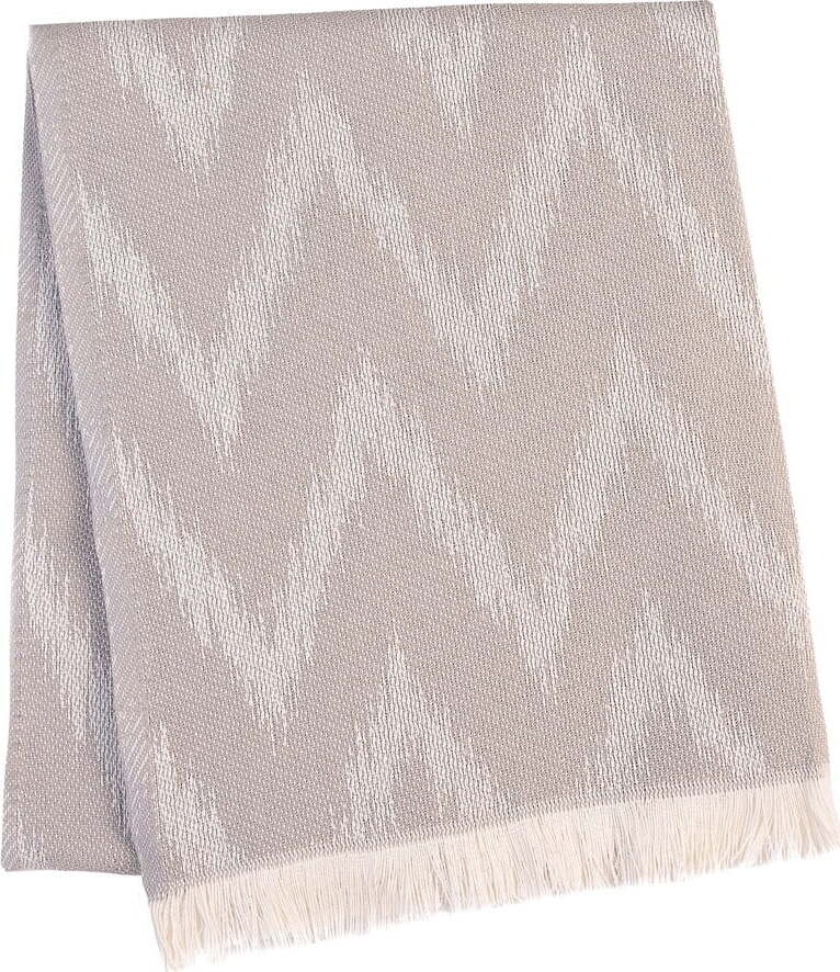 Světle šedá deka s příměsí bavlny 140x180 cm Mallorca – Euromant