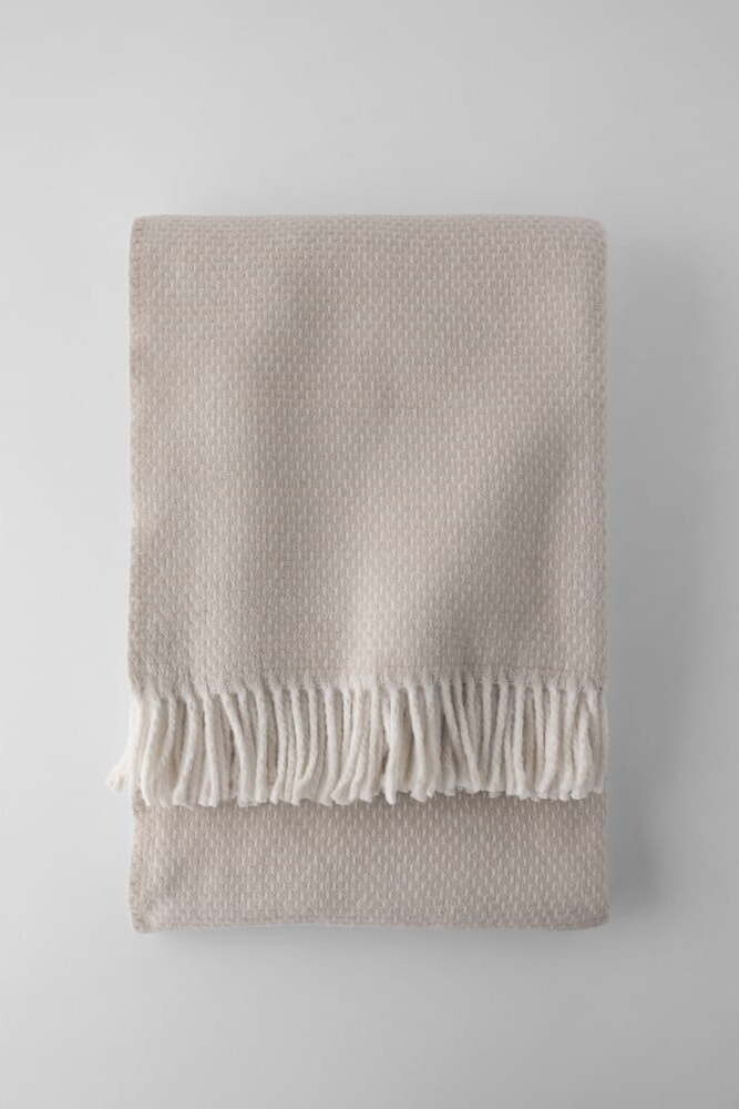 Béžová deka s příměsí bavlny 140x180 cm Zen – Euromant