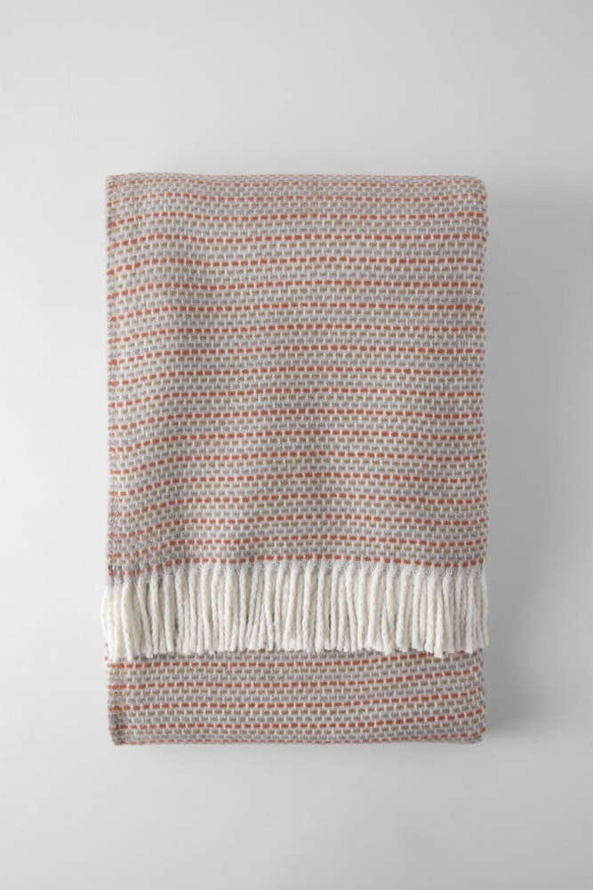 Deka s příměsí bavlny v terakotové barvě 140x180 cm Multi-Zen – Euromant