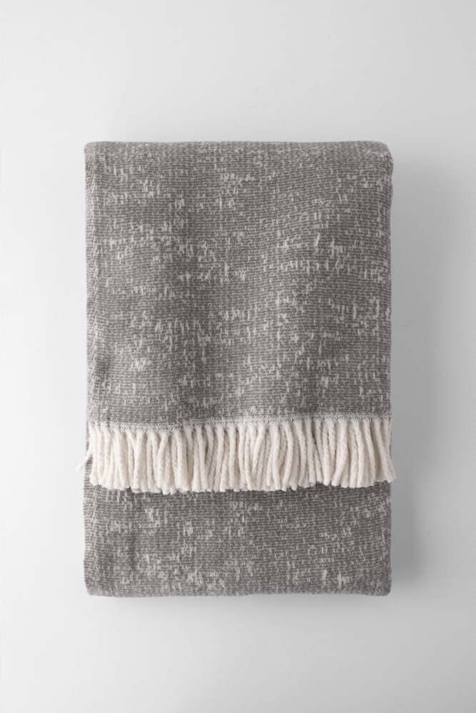 Světle šedá deka s příměsí bavlny 140x250 cm Stellar – Euromant