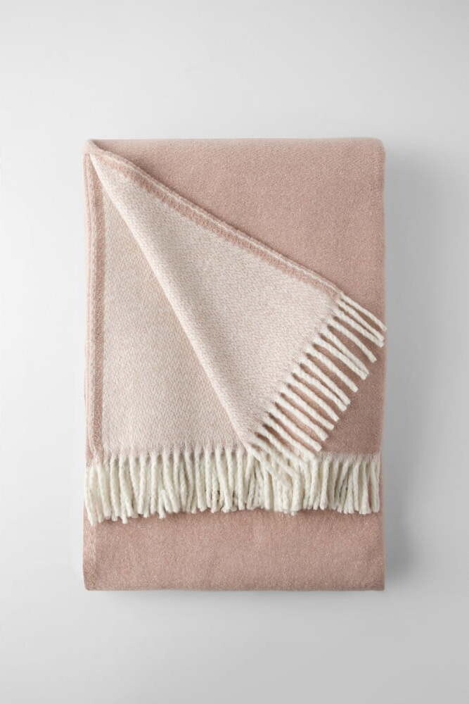 Růžová deka s příměsí bavlny 140x180 cm Kalos – Euromant