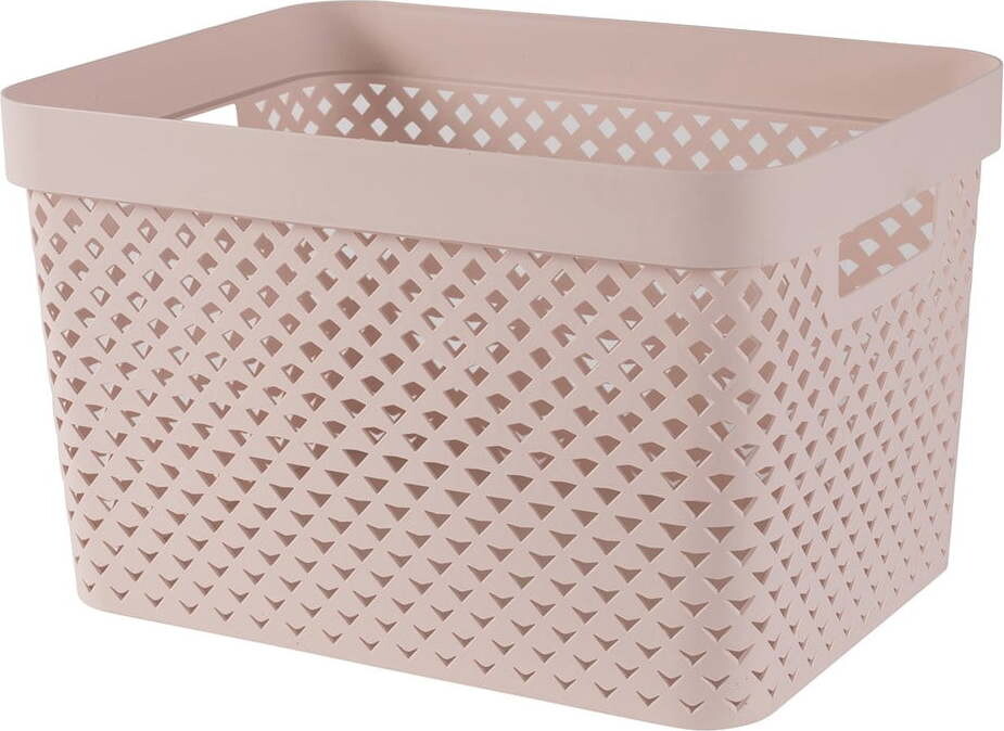 Světle růžový plastový úložný box 35,5x26x22 cm Pure – Curver
