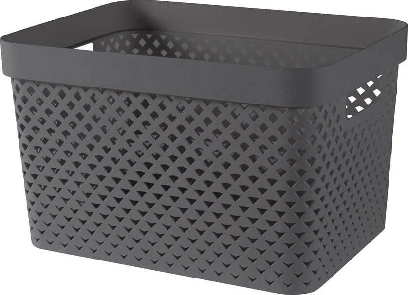 Tmavě šedý plastový úložný box 35,5x26x22 cm Pure – Curver