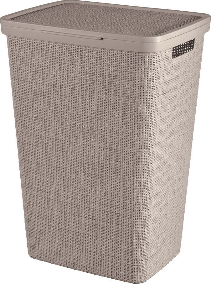 Taupe plastový koš na prádlo 58 l Jute – Curver