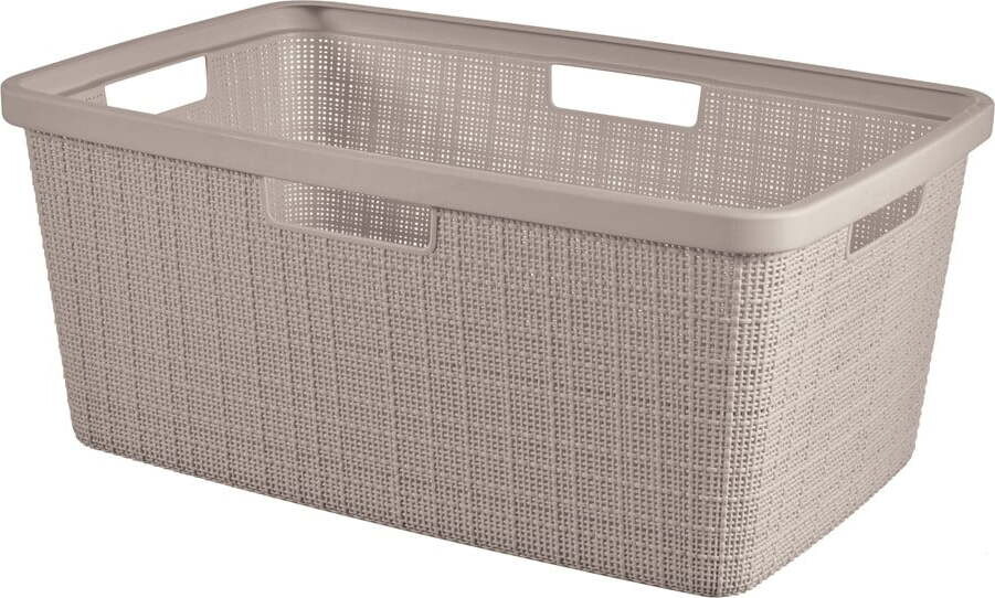 Taupe plastový koš na prádlo 46 l Jute – Curver