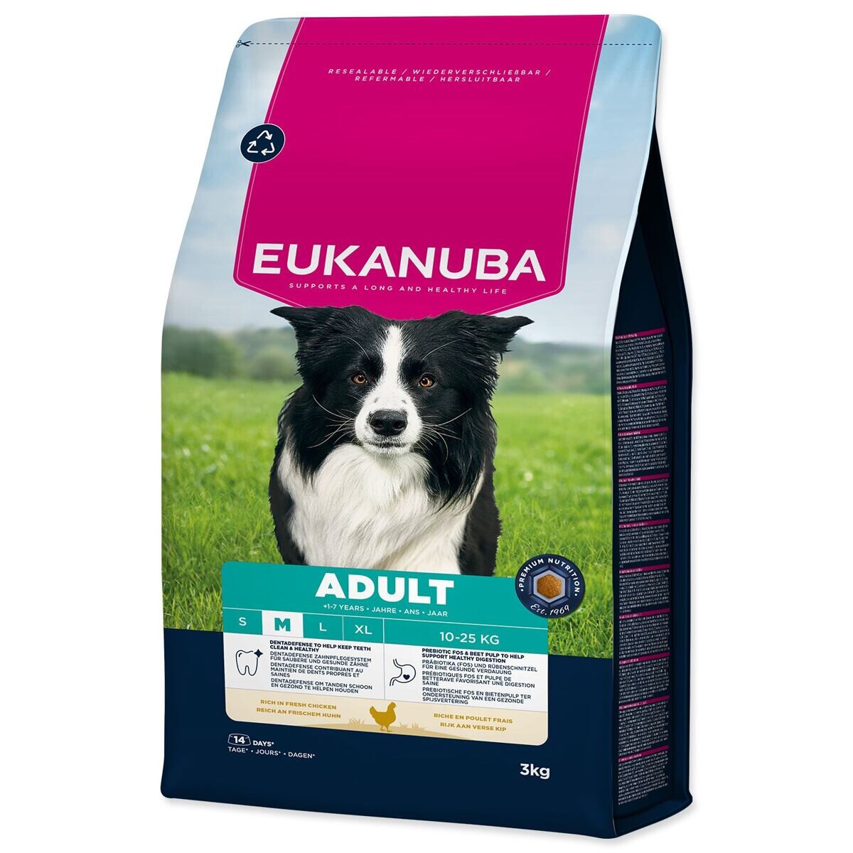 Krmivo EUKANUBA Adult Medium rich in fresh chicken 3 kg