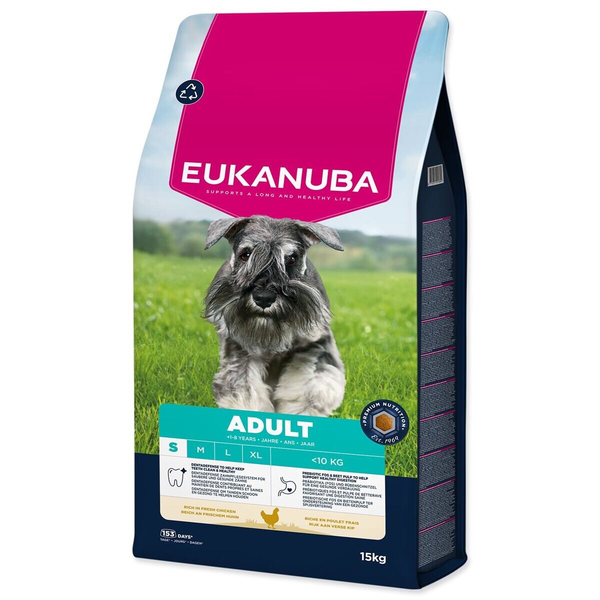Krmivo EUKANUBA Adult Small rich in fresh chicken 15 kg