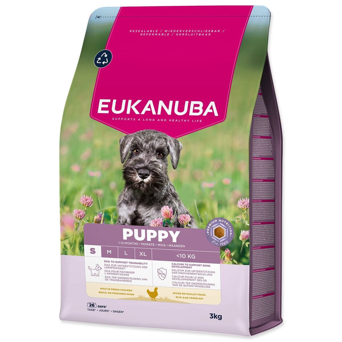 Krmivo EUKANUBA Puppy Small rich in fresh chicken 3 kg