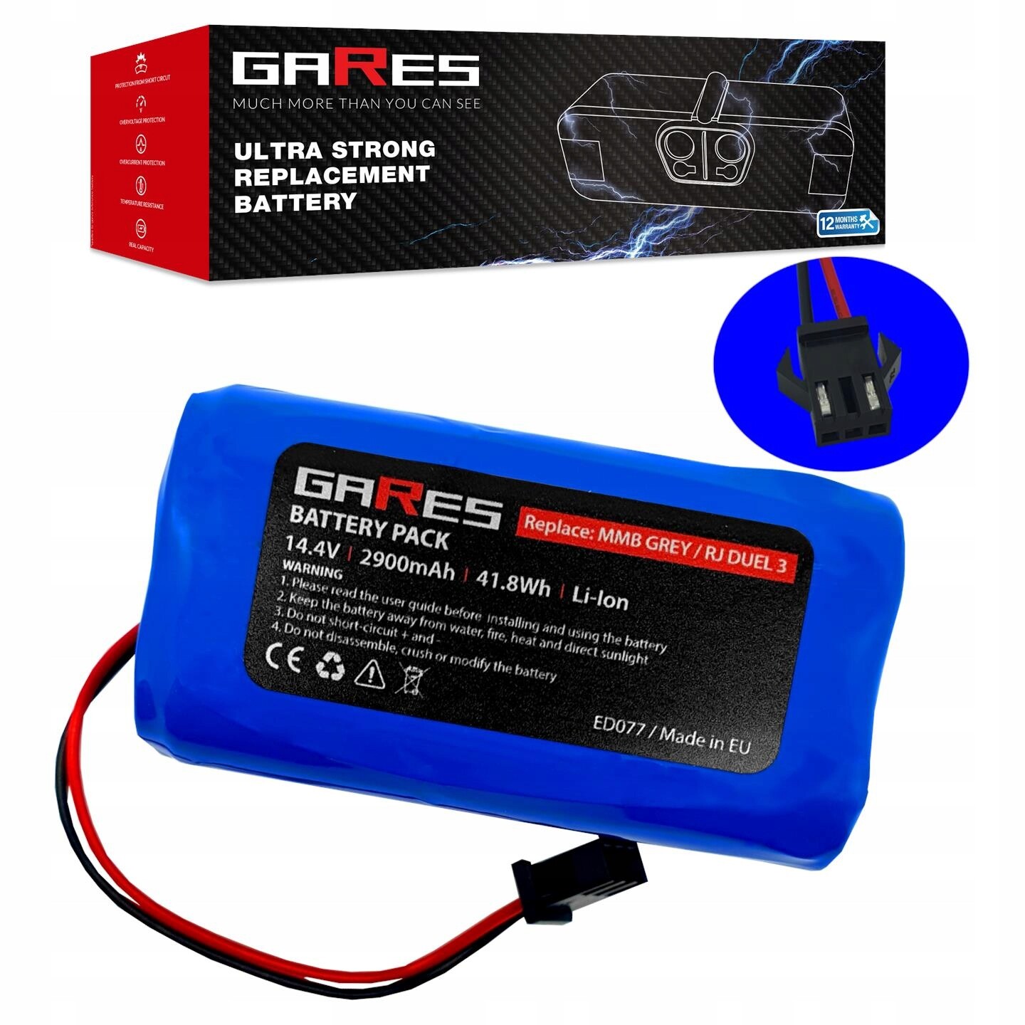 Akumulátor Gares pro Tesvor Simum V300 V6 X500 X580 X583 T8 14,4V 2,9Ah